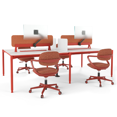 satın al Flex Özel Dikdörtgen 4 Kişilik Ofis Çalışma İstasyonu Masa Şık Tasarım Çağdaş online manufacture
