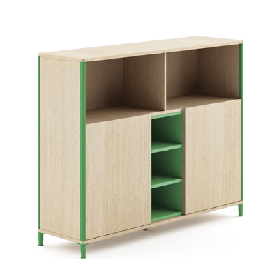 satın al FLEX Modern Çok Katmanlı Ofis Credenza Beş Açık Raflı Çifte Kapılı Dolabı online manufacture