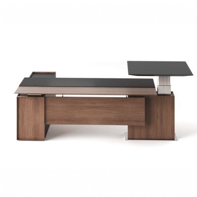 satın al Executive Office Desk Electric Height Adjustable Standing Desk Modern Ergonomic Leather Manager Table Capri T online manufacture