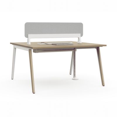 Çalışma İstasyonu Modüler Ofis Masası Çift Tonlu Yapı Gizli Kablo Yönetimi Gizlilik Ekranı ÇİFT